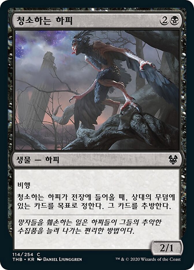 청소하는 하피