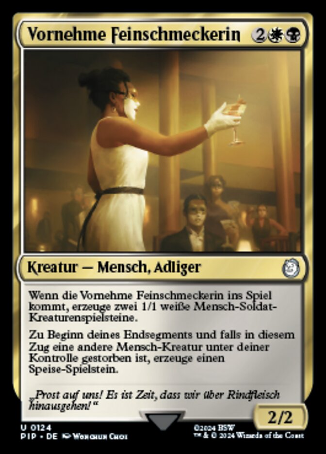 Vornehme Feinschmeckerin