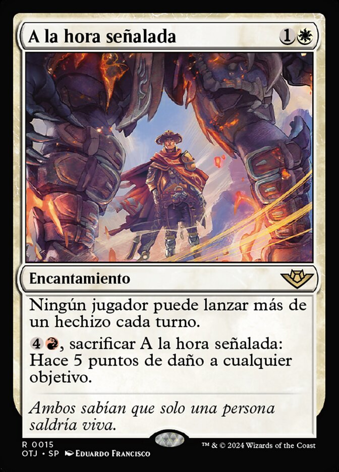 A la hora señalada