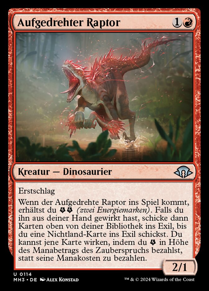 Aufgedrehter Raptor