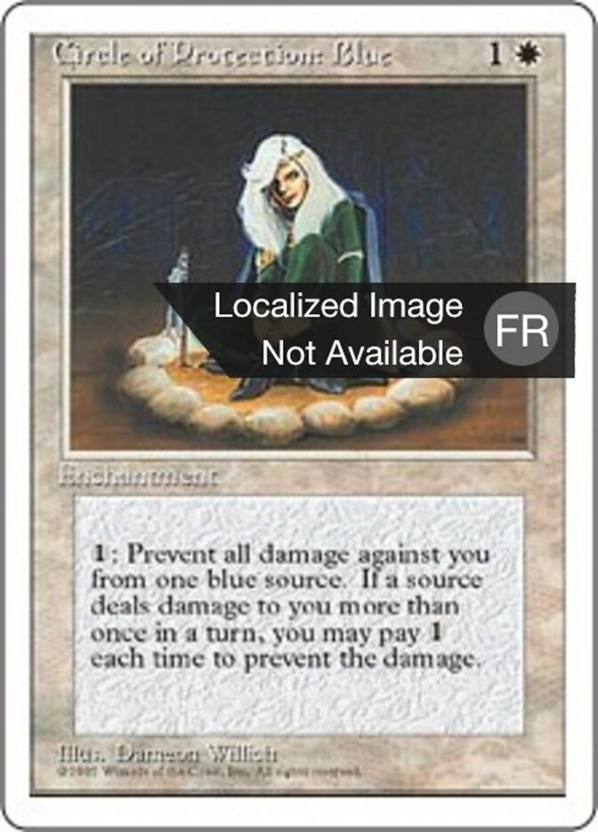 Cercle de protection : bleu