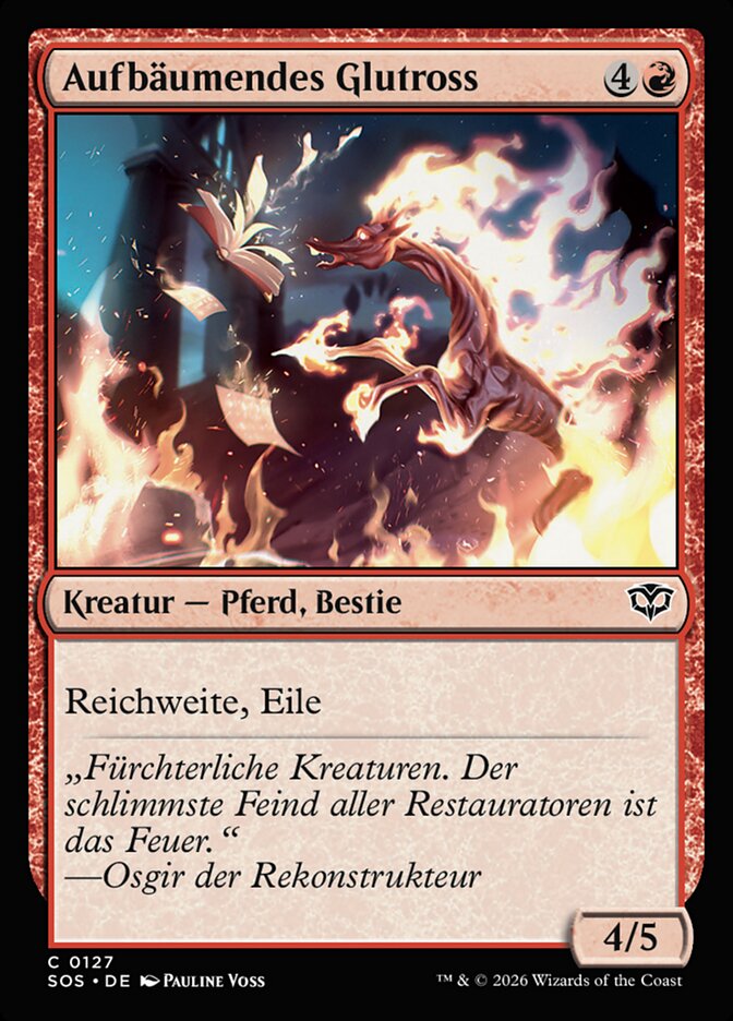 Aufbäumendes Glutross