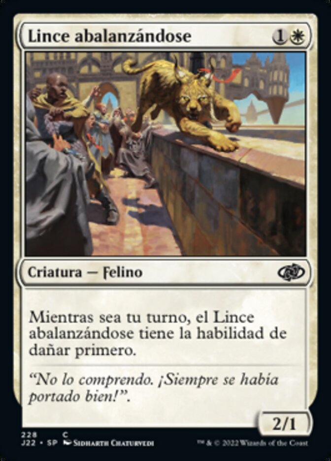 Lince abalanzándose