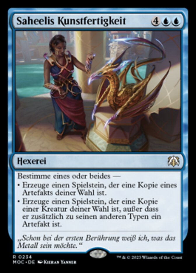 Saheelis Kunstfertigkeit