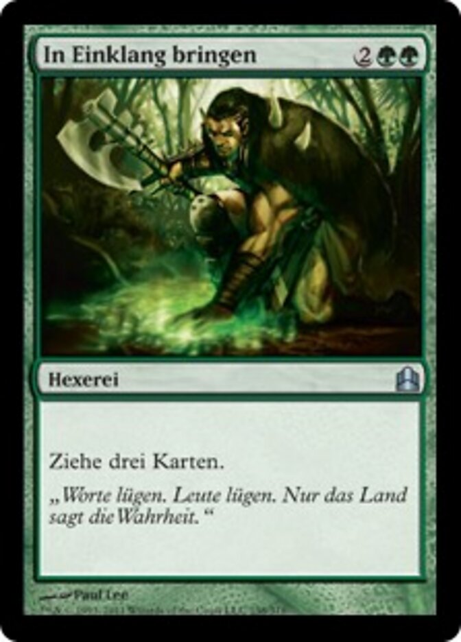 In Einklang bringen