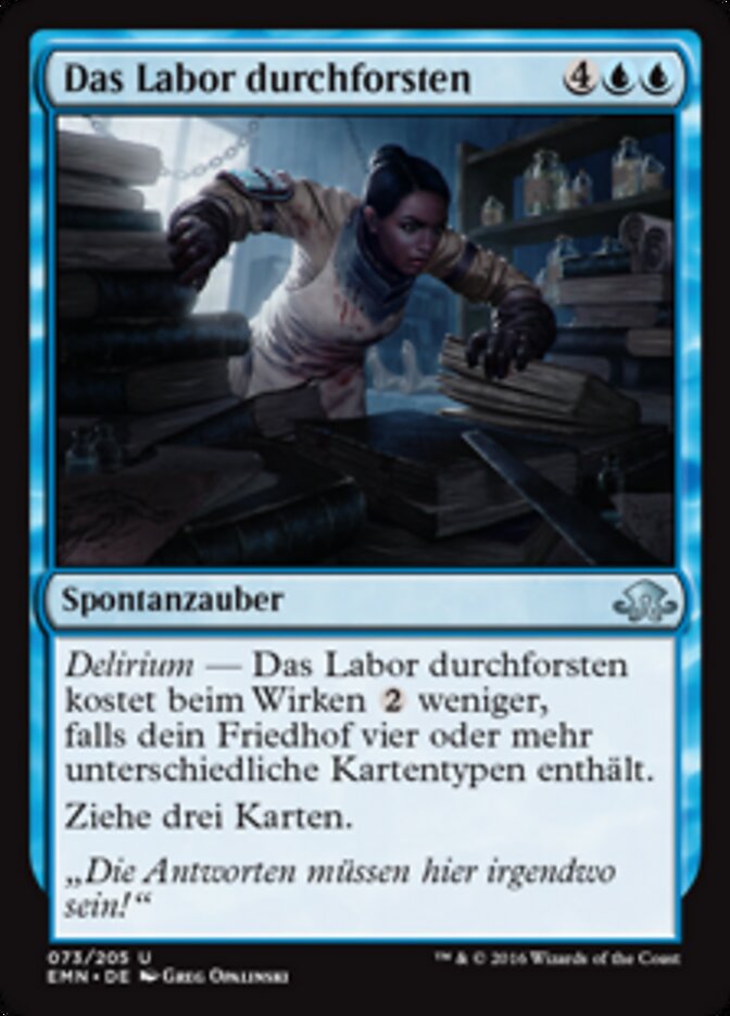 Das Labor durchforsten