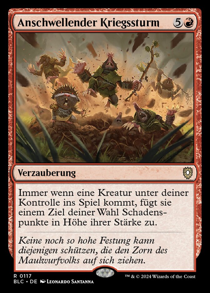 Anschwellender Kriegssturm