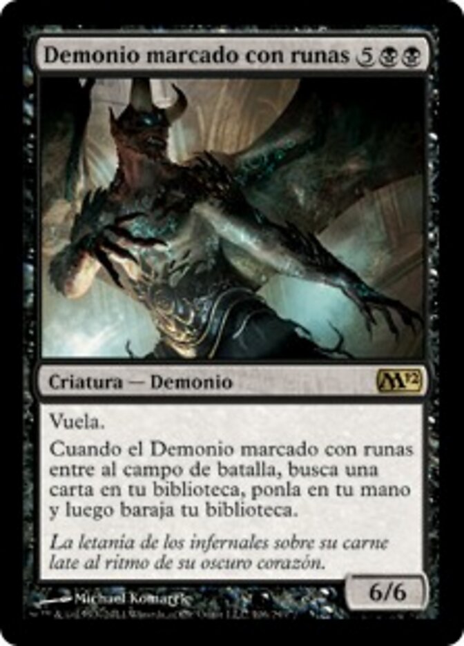 Demonio marcado con runas