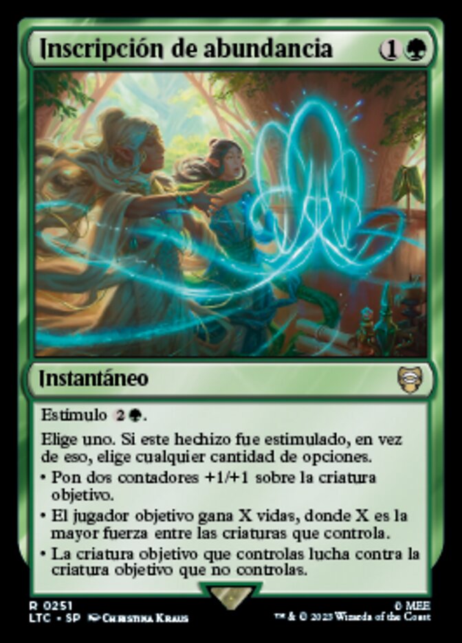 Inscripción de abundancia