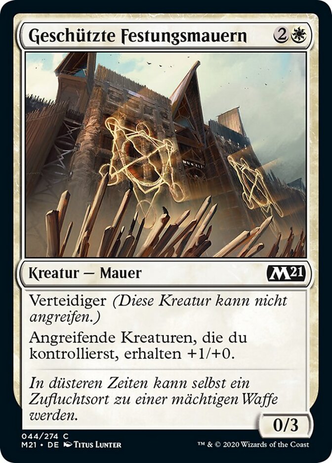 Geschützte Festungsmauern