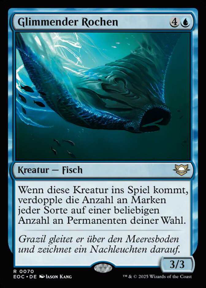 Glimmender Rochen