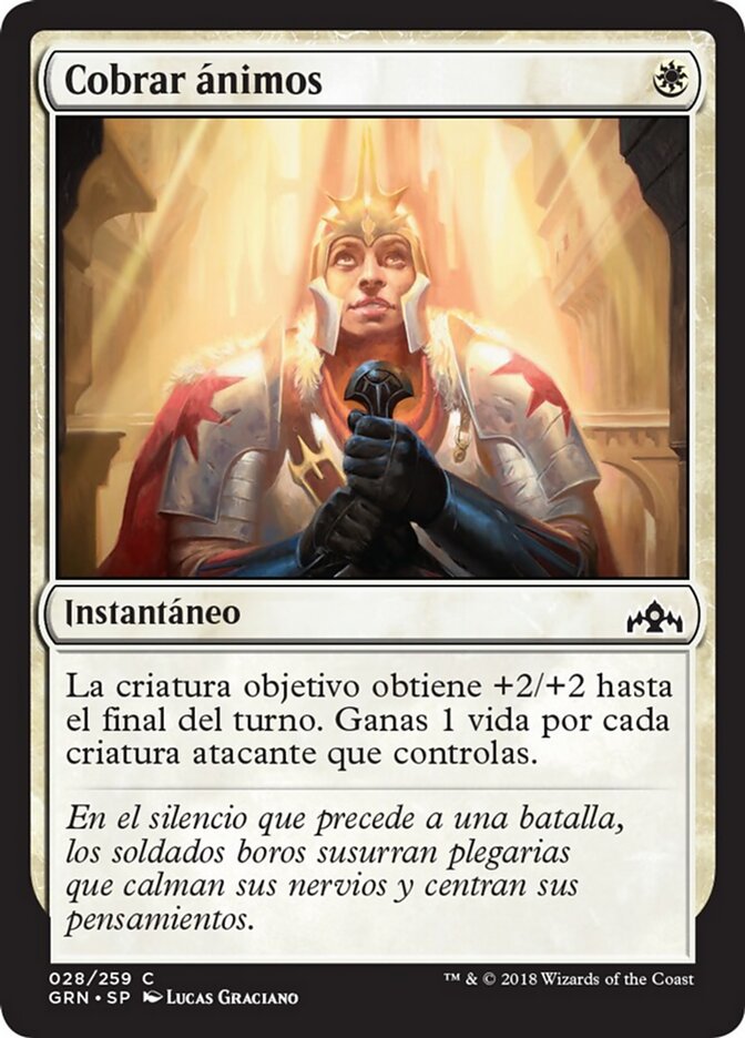 Cobrar ánimos