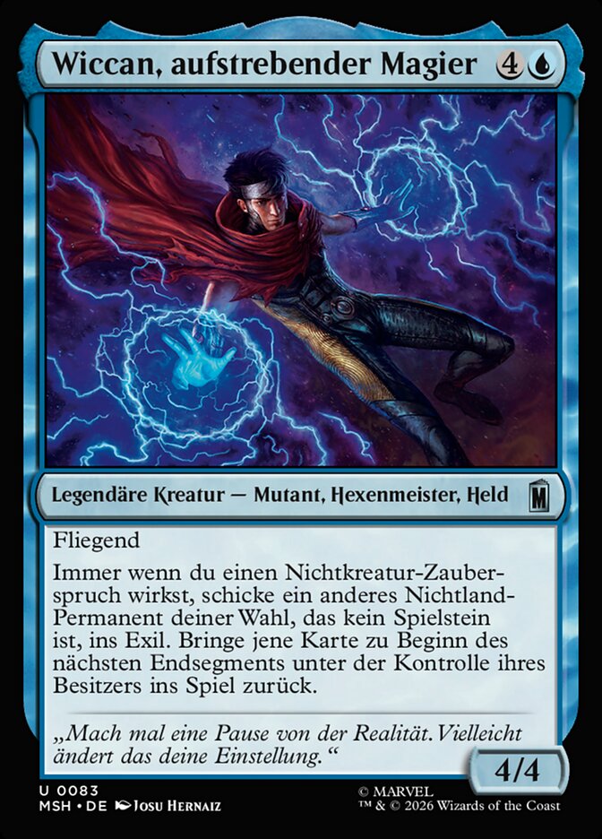Wiccan, aufstrebender Magier