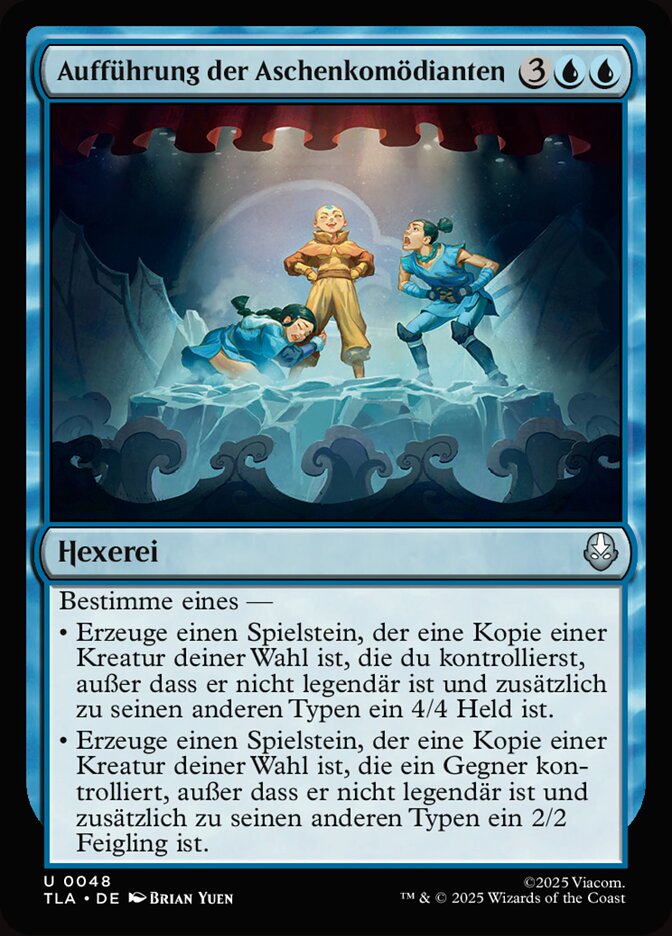 Aufführung der Aschenkomödianten