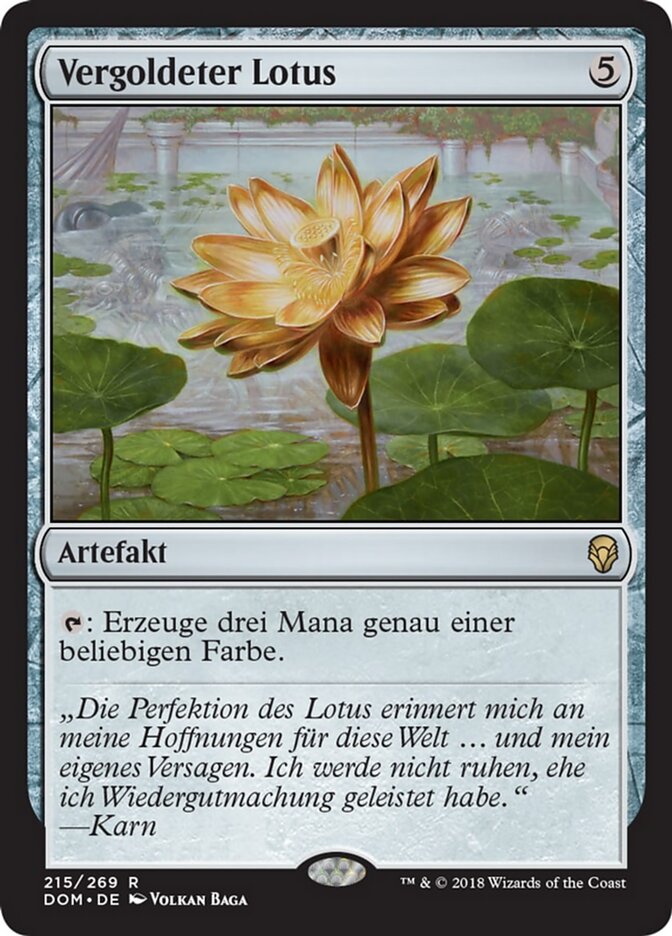 Vergoldeter Lotus
