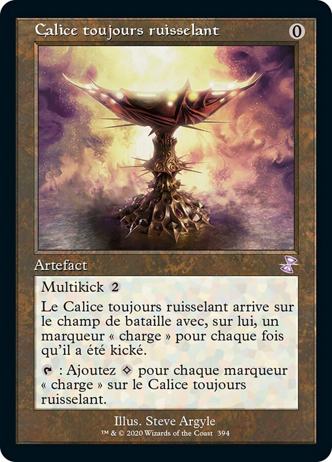 Calice toujours ruisselant