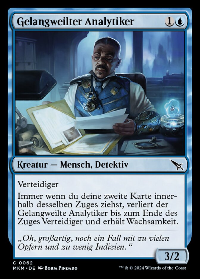 Gelangweilter Analytiker