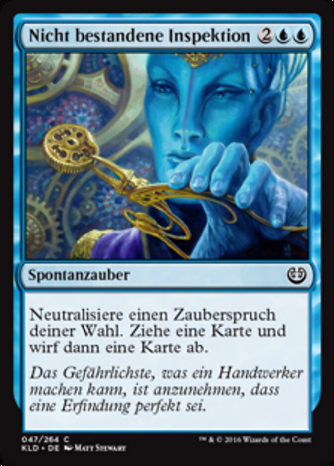 Nicht bestandene Inspektion