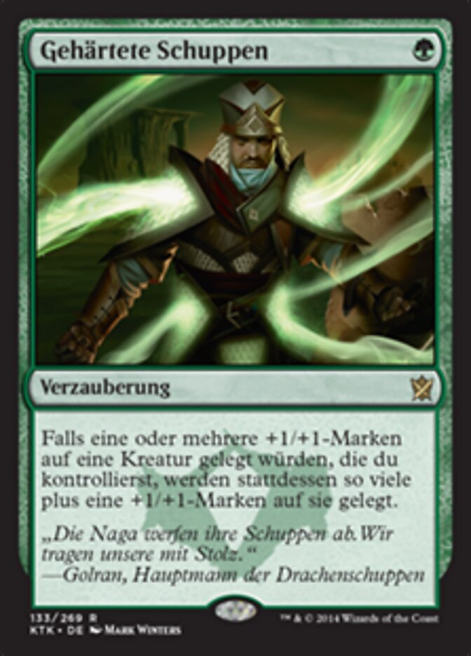 Gehärtete Schuppen