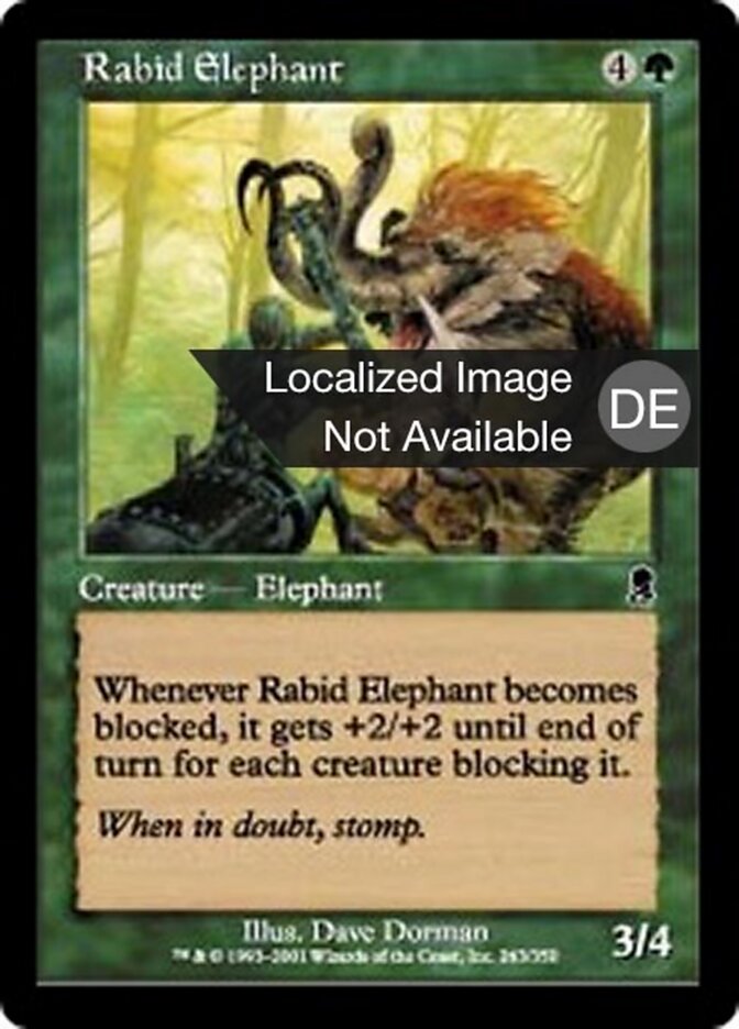 Tollwütiger Elefant