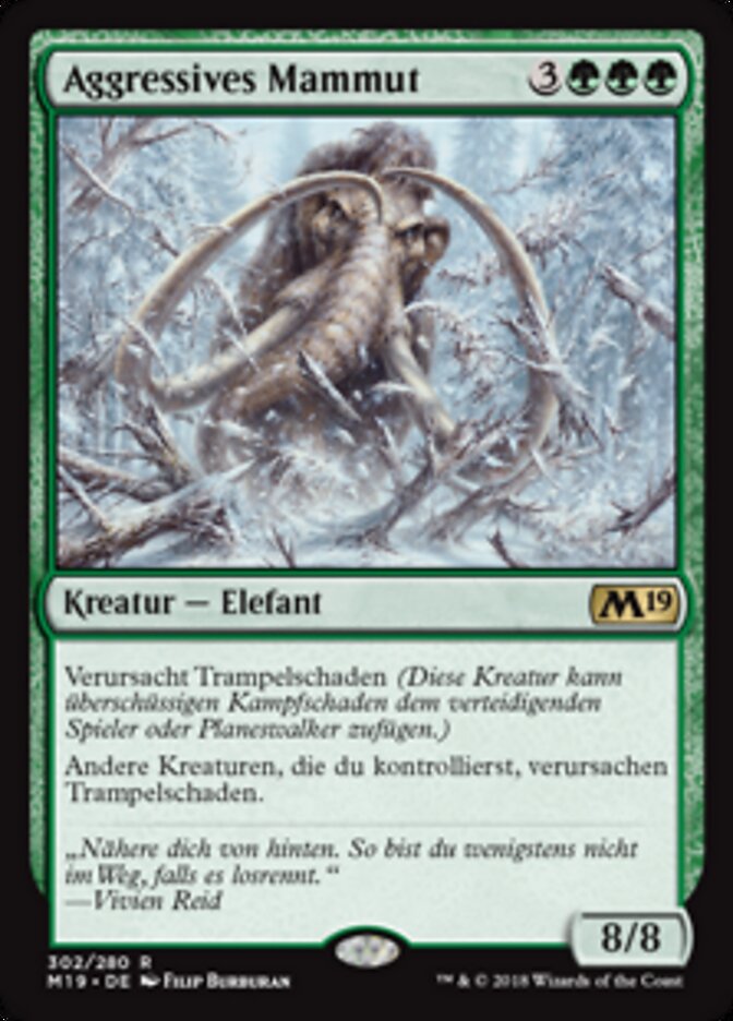 Aggressives Mammut