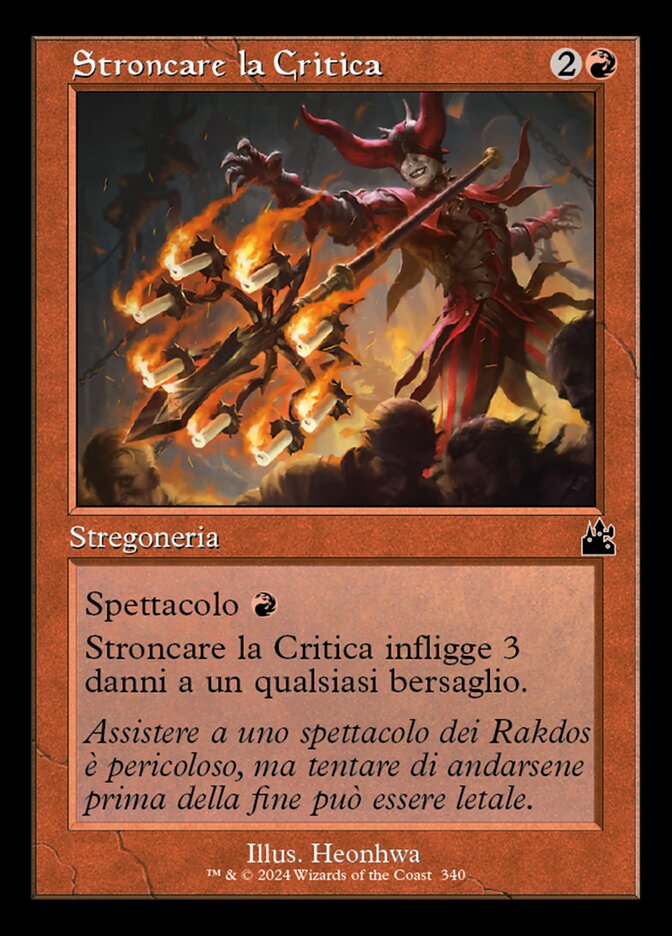 Stroncare la Critica