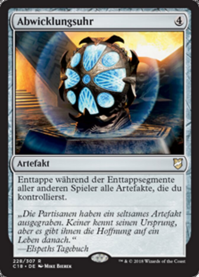 Abwicklungsuhr