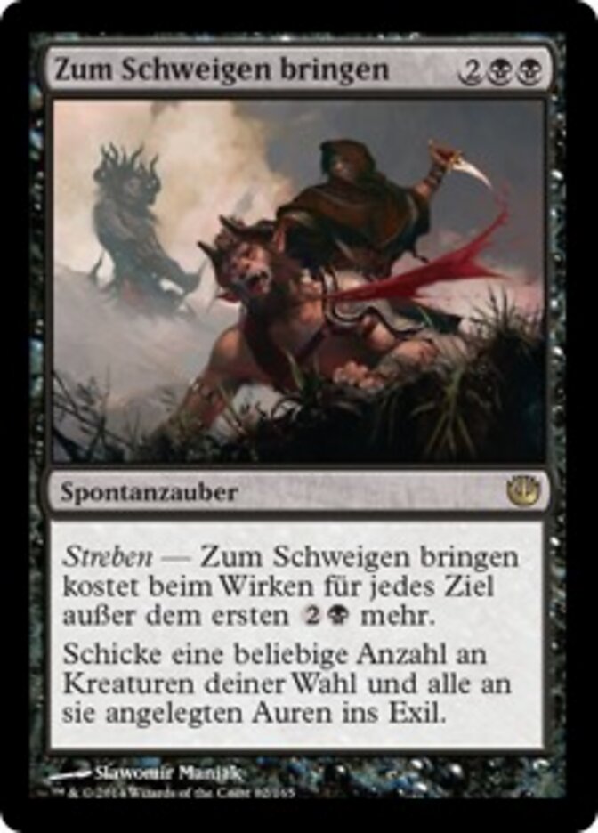 Zum Schweigen bringen
