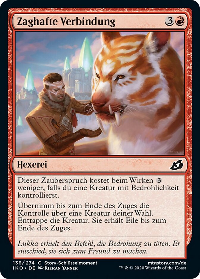 Zaghafte Verbindung
