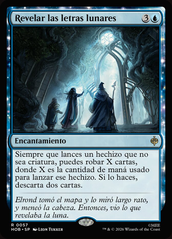 Revelar las letras lunares