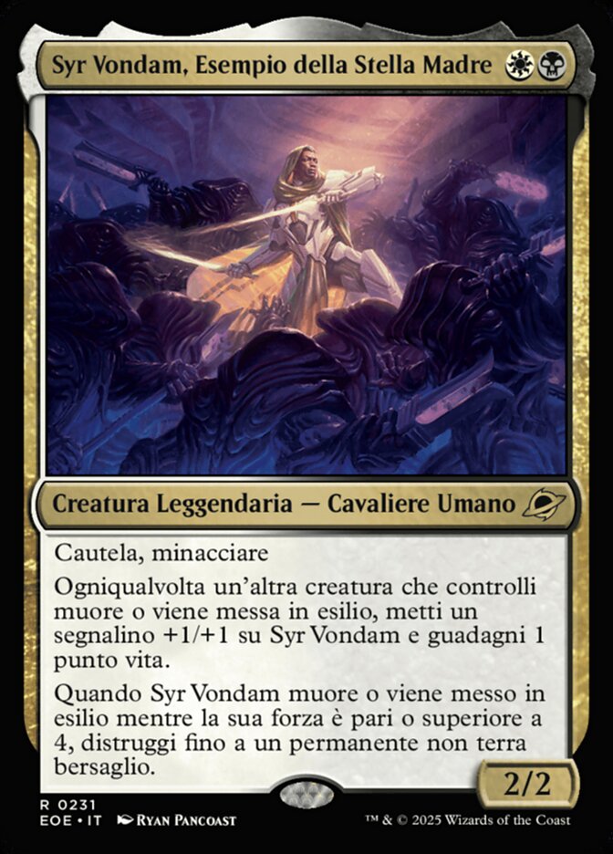 Syr Vondam, Esempio della Stella Madre