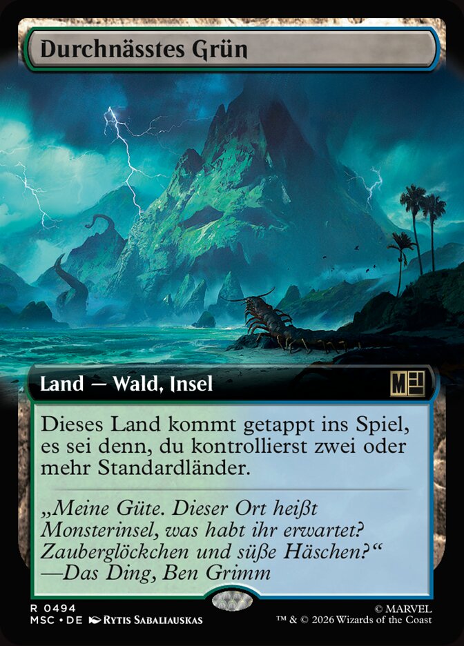 Durchnässtes Grün