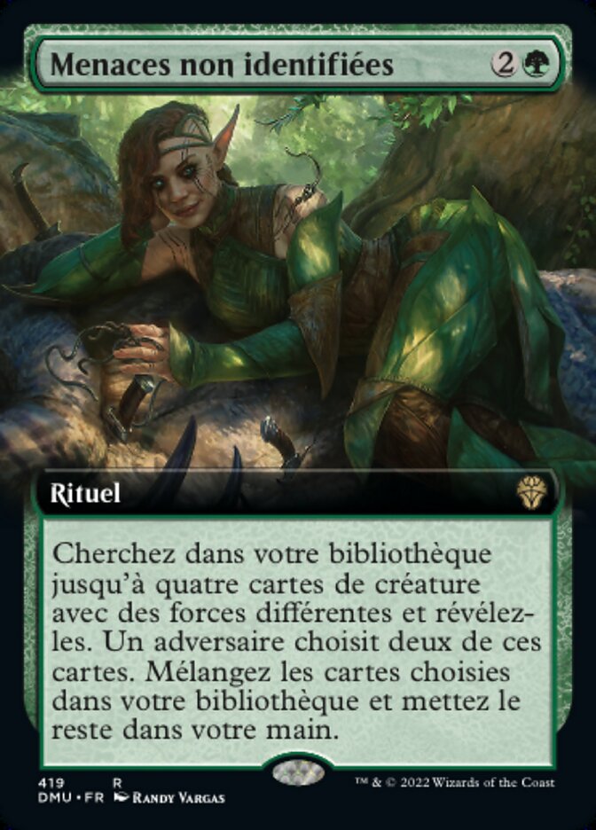 Menaces non identifiées