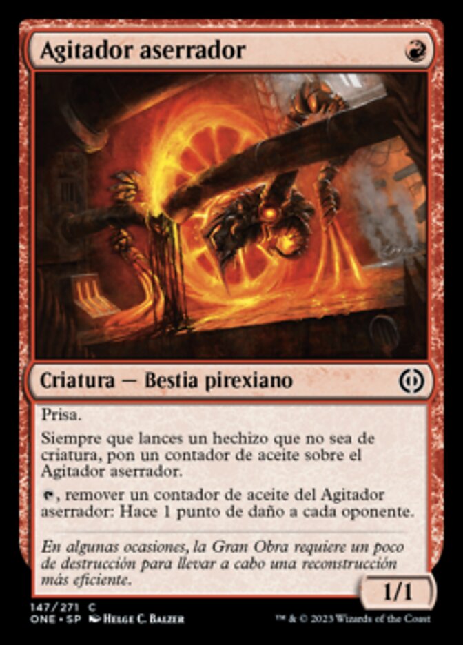 Agitador aserrador