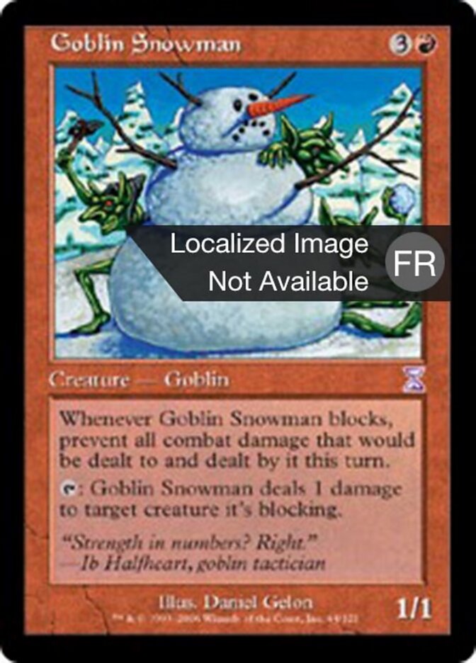 Bonhomme de neige gobelin