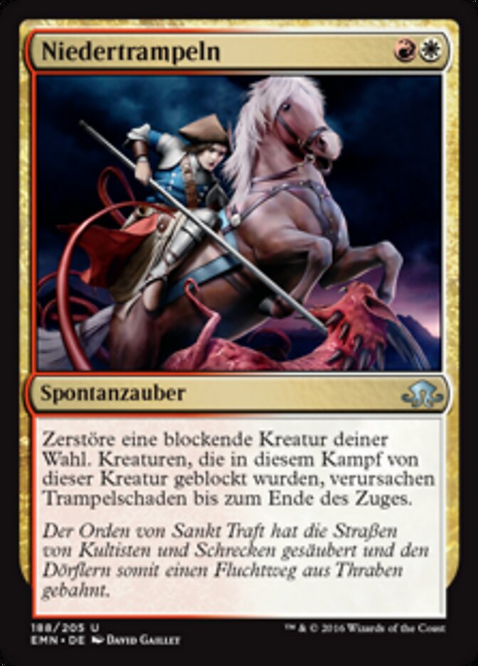 Niedertrampeln