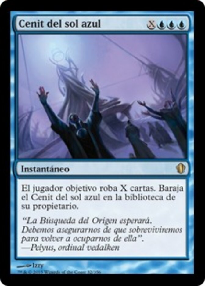 Cenit del sol azul