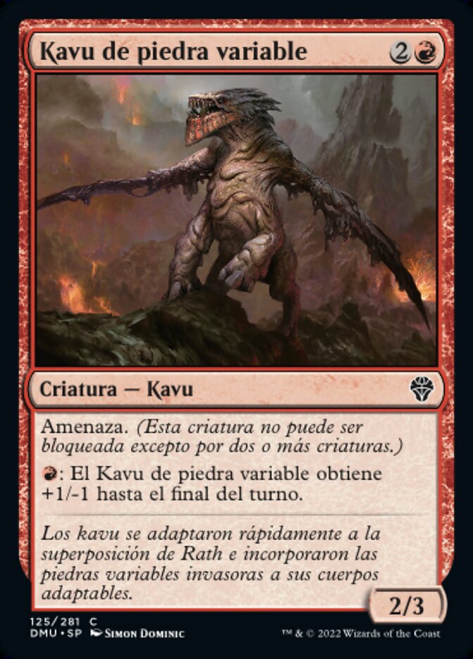 Kavu de piedra variable