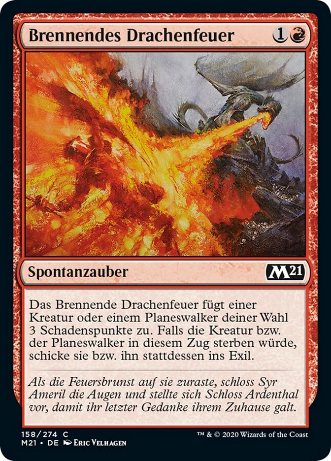 Brennendes Drachenfeuer