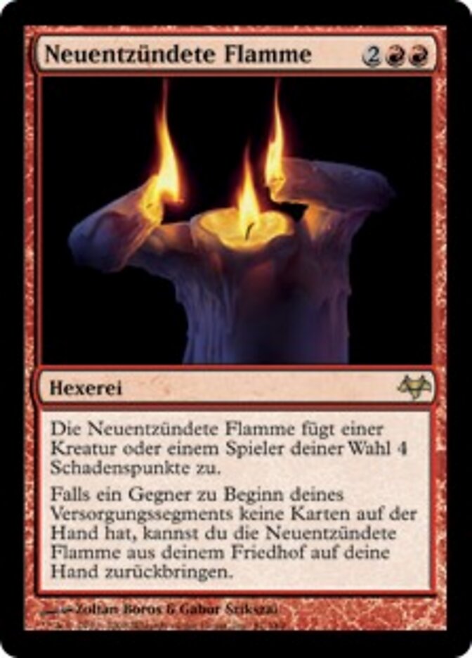 Neuentzündete Flamme