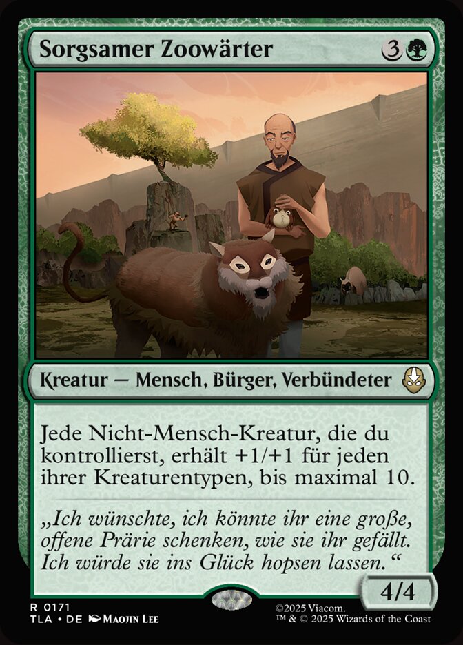Sorgsamer Zoowärter