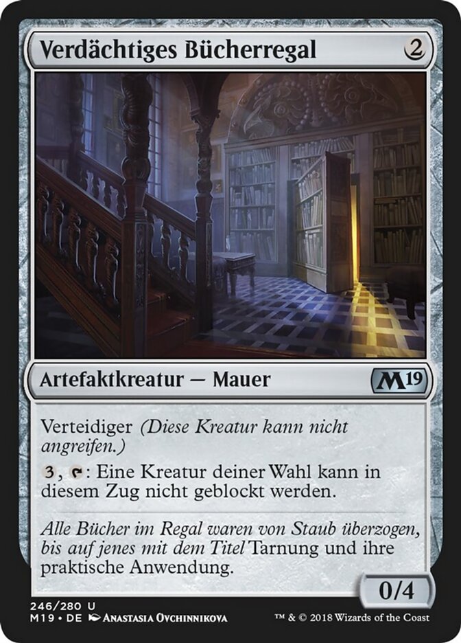 Verdächtiges Bücherregal