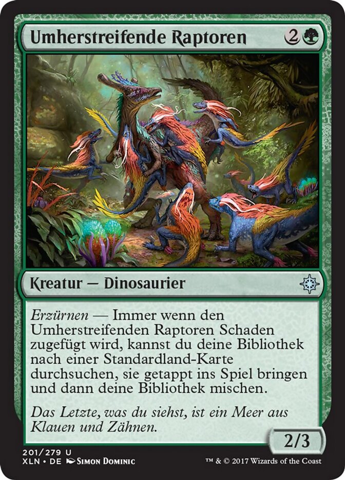 Umherstreifende Raptoren