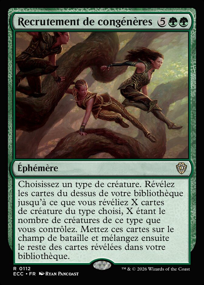 Recrutement de congénères