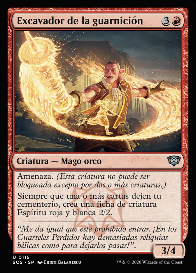 Excavador de la guarnición