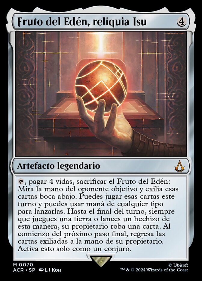 Fruto del Edén, reliquia Isu