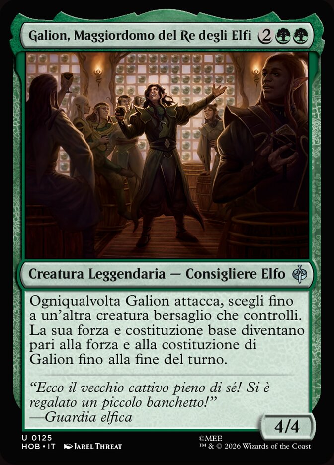 Galion, Maggiordomo del Re degli Elfi