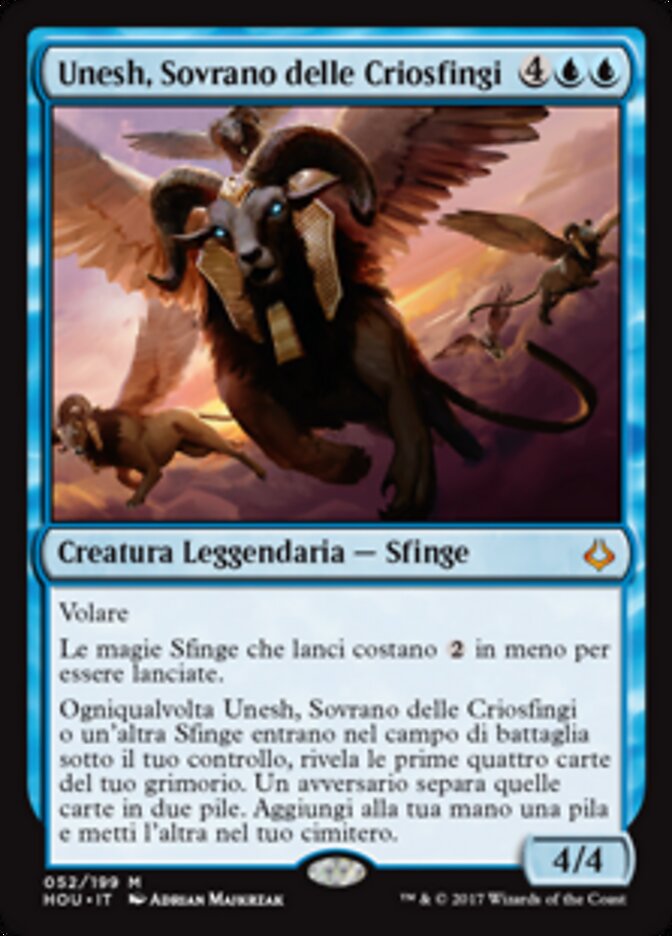 Unesh, Sovrano delle Criosfingi