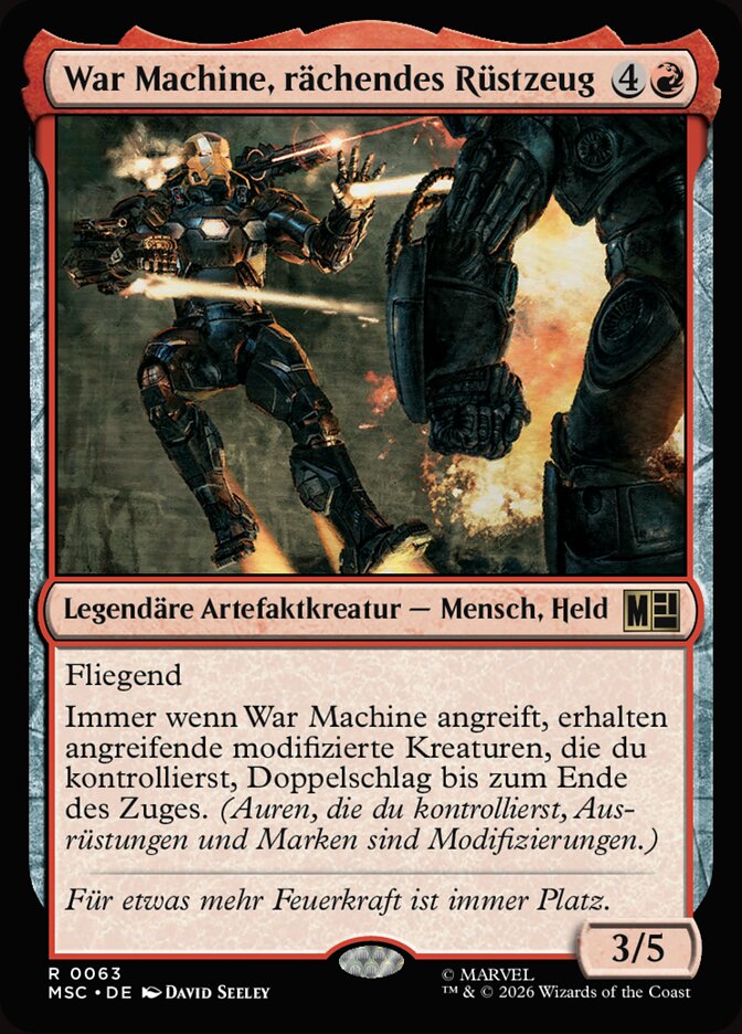 War Machine, rächendes Rüstzeug