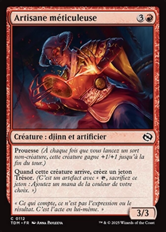 Artisane méticuleuse